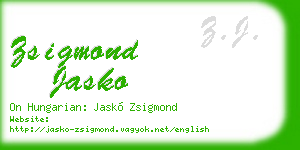 zsigmond jasko business card